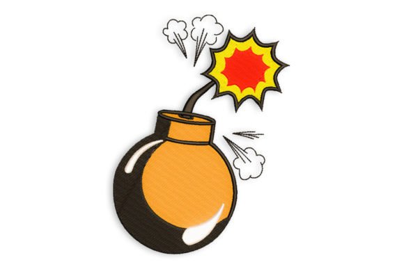 Bomb Embroidery Design for Seasonal Use