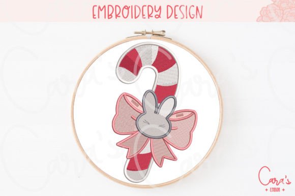 Bunny Candy Cane Embroidery Design Review