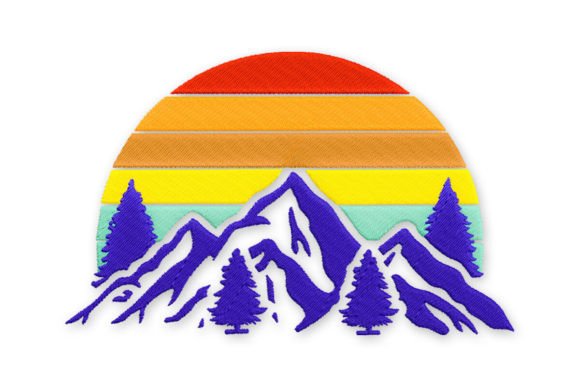 Vintage Sunset over Mountain Embroidery Review